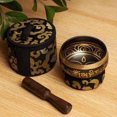 Singing Bowl Gift Set, Black