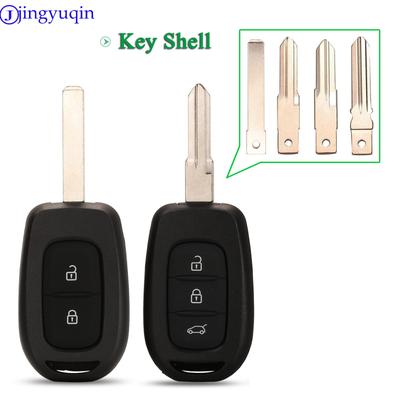 Jingyuqin 10 stuks 2/3 Knoppen Afstandsbediening Auto Sleutelbehuizing voor Renault Sandero Dacia Logan Lodgy Dokker Duster 2016