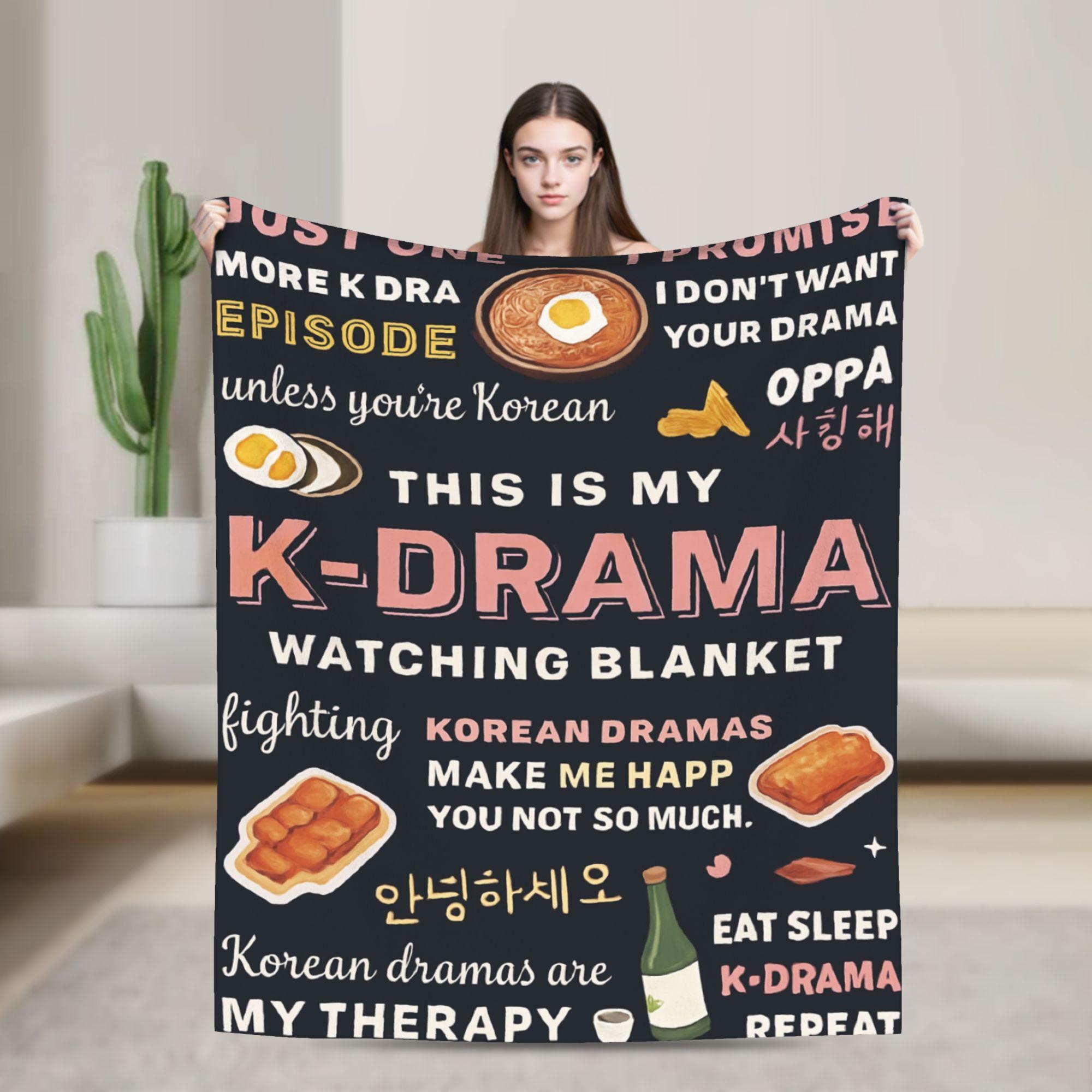 

KDrama Korean Plush Throw Blanket Warm Soft Flannel for Outdoor Travel Office Bed Decor 75x100cm (30x40inch)