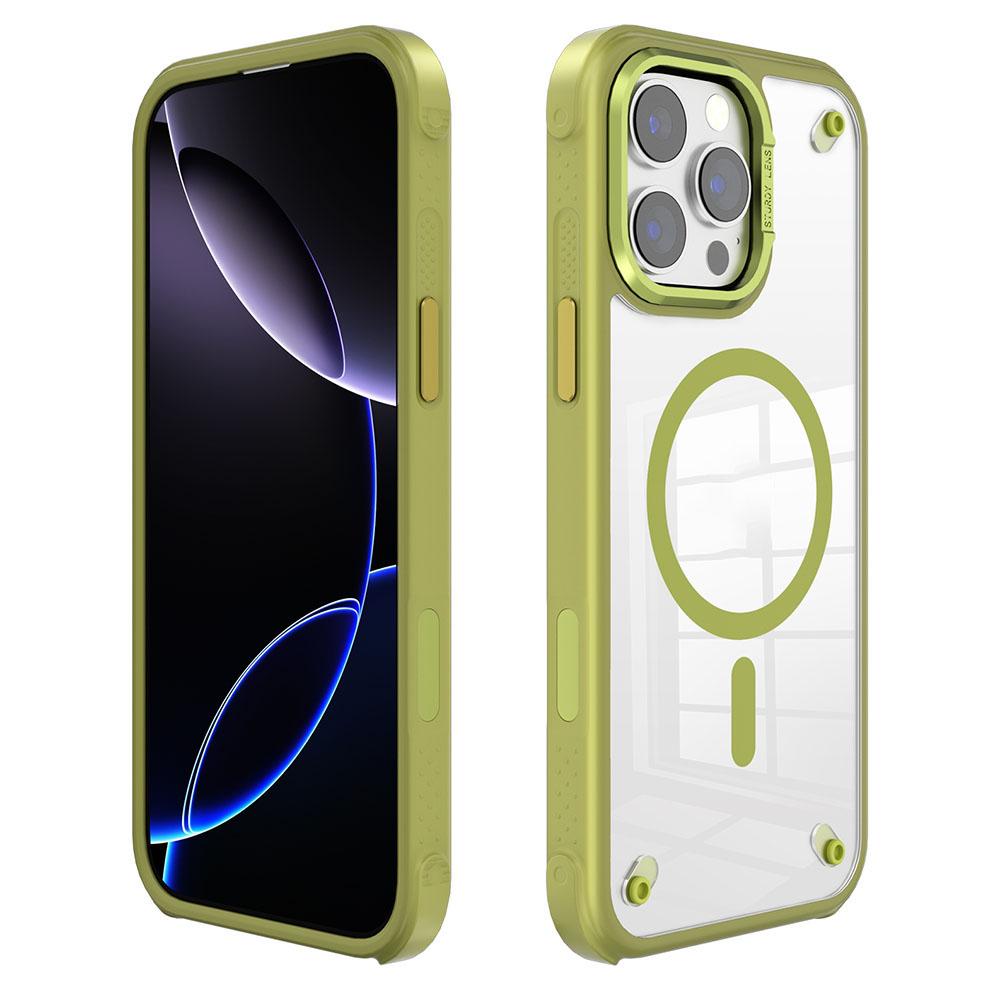 For iPhone 16 Pro Max Case Compatible with MagSafe Corner Protection PC+TPU Clear Back Cover