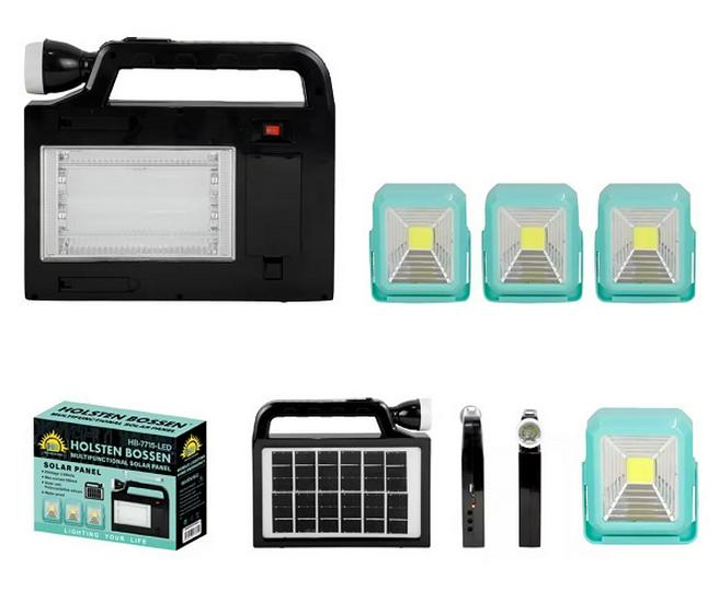 

Портативная аварийная осветительная система на солнечной энергии с USB-выходом и солнечной панелью