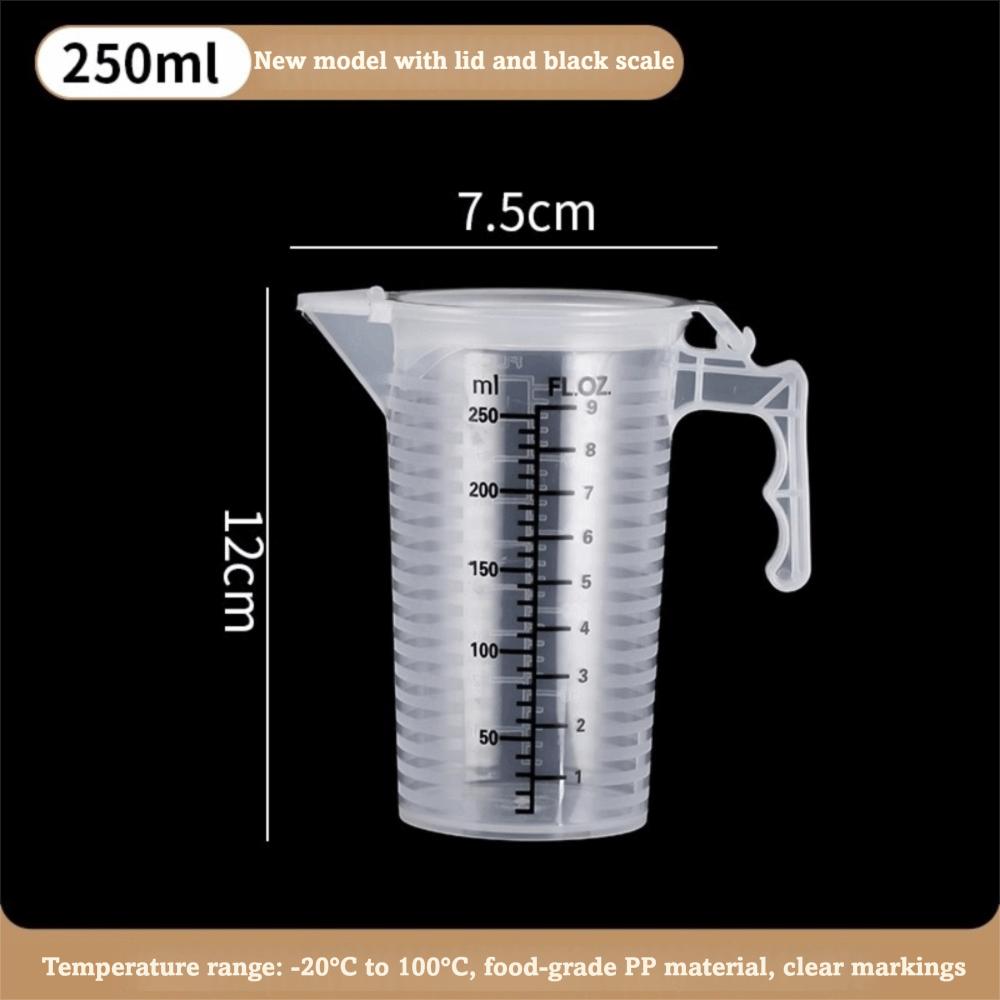 with Lid Plastic Water Jugs Thickened Beaker Liquid Container Kitchen Tool Accessories 250ml