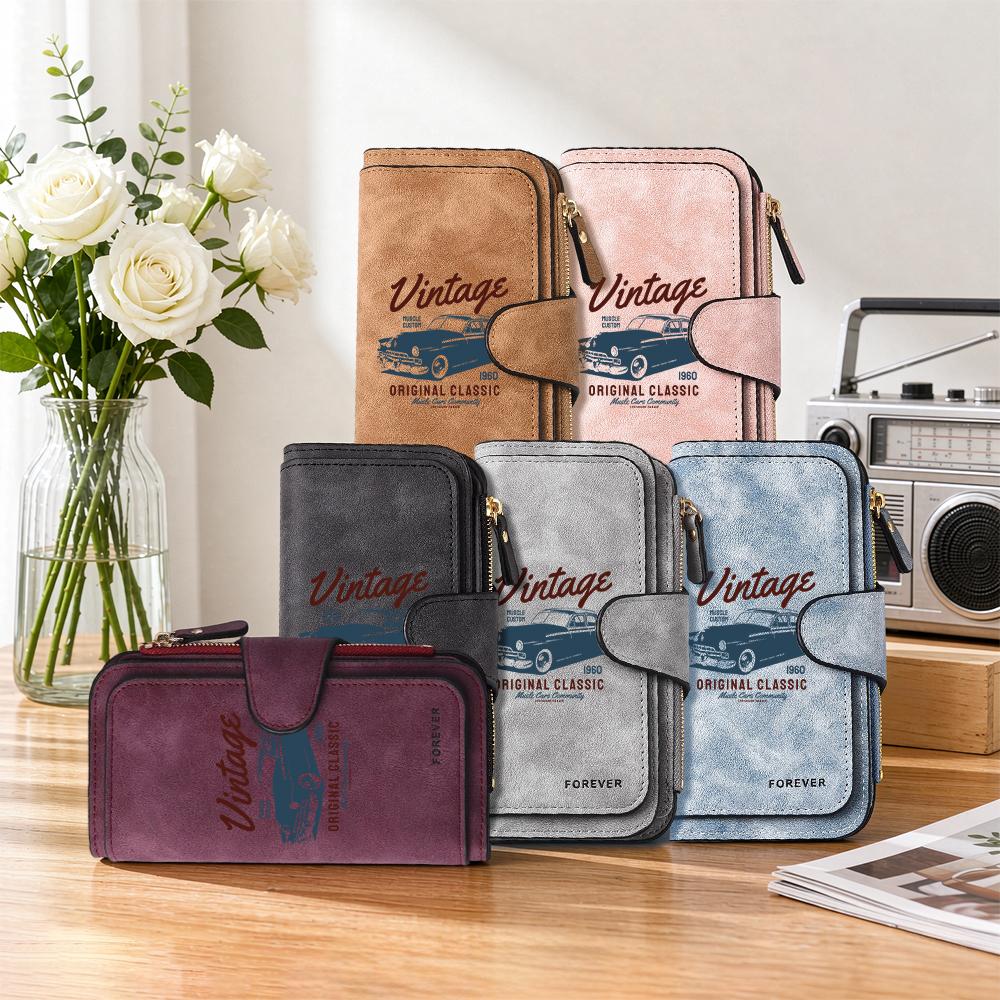 Vintage Classic Bifold Wallet Portable Multi Card Holder Fashion Daily Purse