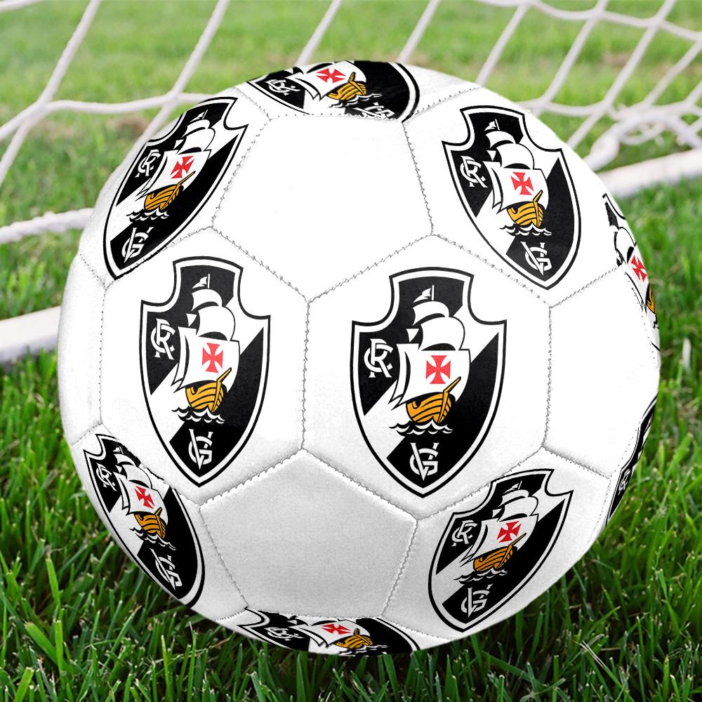 CR Vasco da Gama Soccer Ball, colorful, suitable for all ages, machine-stitched, PVC material, competition grade, durable and high bounce