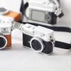 1:12 Dollhouse Mini Vintage Camera with Belt Model DIY Keychain Pendant for Children Adults DIY Handicraft Party Supply