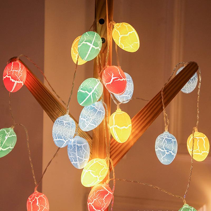 Battery Powered 3M 20LEDs Christmas Garland Fairy Lights Outdoor Crack Egg String Lights for Party Wedding Garden Easter Decor