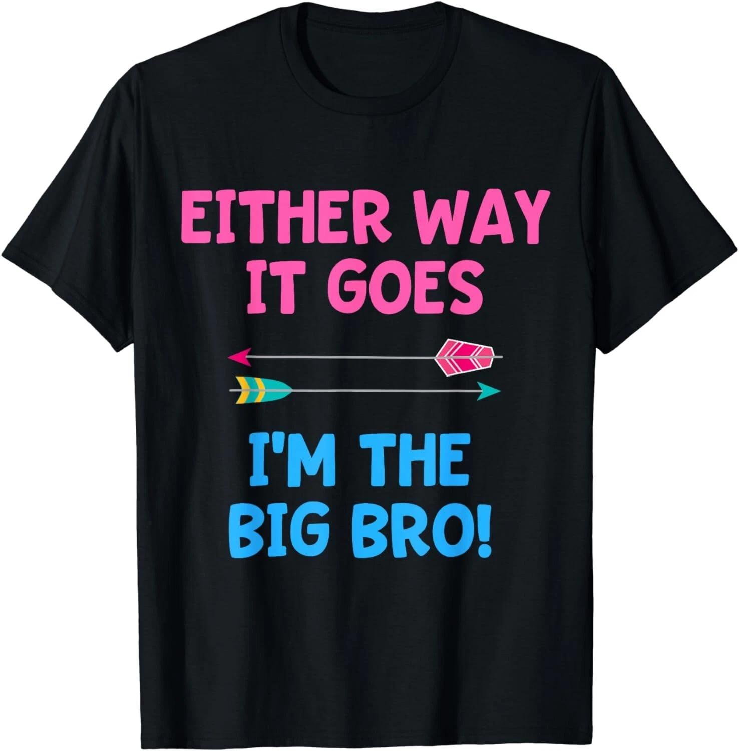 Gender Reveal Shirt Big Brother Pregnancy Announcement Gift Unisex T-Shirt XL