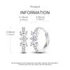 Snowflake Zircon Earrings Star Petal 925 Sterling Silver Women Zircon Ear Studs Sparkling Pave Hoop Earring Jewelry Gift