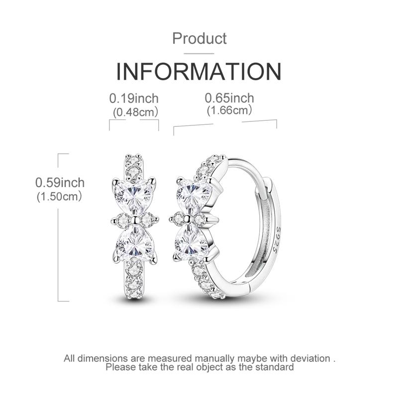 Snowflake Zircon Earrings Star Petal 925 Sterling Silver Women Zircon Ear Studs Sparkling Pave Hoop Earring Jewelry Gift