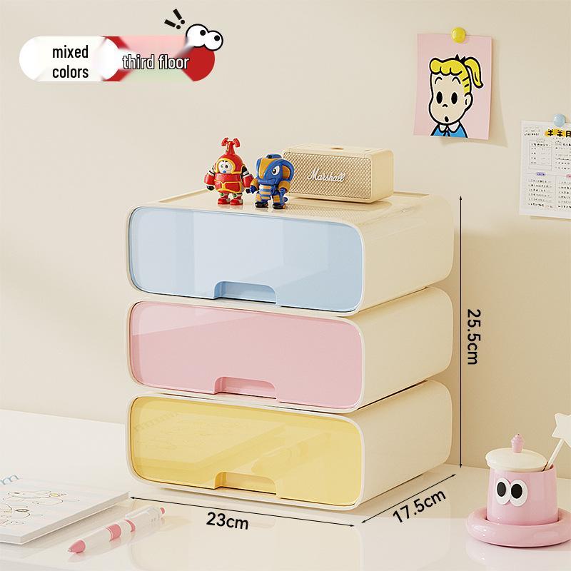 Dopamine Cute Drawer-Style Storage Box for Cosmetics, Jewelry, and Office Supplies