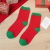 Cozy Coral Fleece Christmas Socks: Velvet Santa Half-Sided, Warm Floor Stockings for Autumn & Winter
