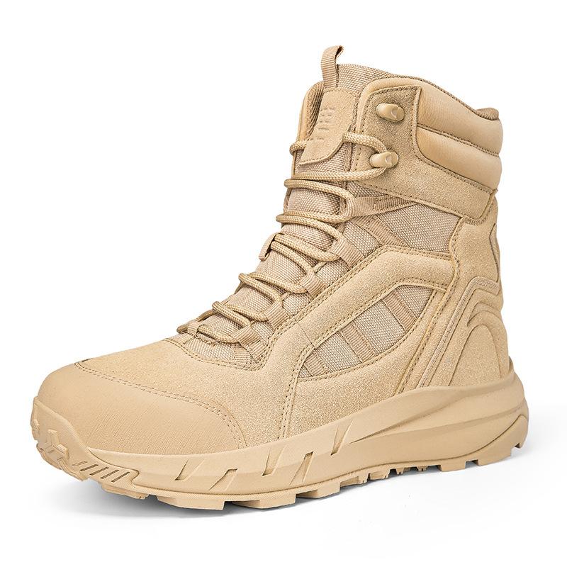 2025 new large size breathable tactical boots special outdoor hiking wear-resistant training combat boots high top military boots