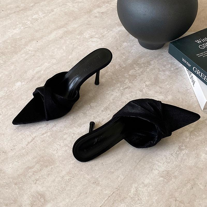 Fashion Fashion Pointed Toe Ladies High Heels Pumps Shoes Female Slides Footwear Slip On Elegant Women Thin Heels Shoes