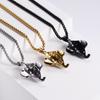 Rock Pendant with Chain Gothic Hip Hop Collarbone Necklace Punk Elephant Necklace Party Jewelry