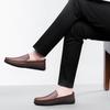 Fashion Business Mens Slip On Shoes Classic Men's Genuine Leather Loafers Casual Breathable Flat Shoes Non-Slip Comfortable Walking Shoe