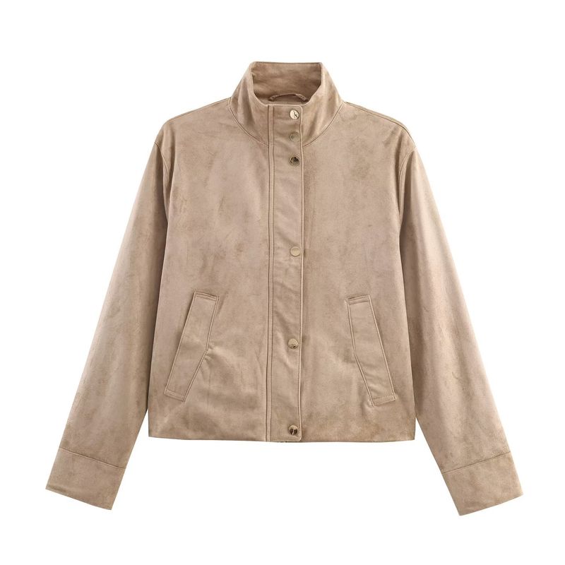 Za Autumn New Women Clothes 2025 Western Style Fashion Temperament Suede Effect Jacket 3046278