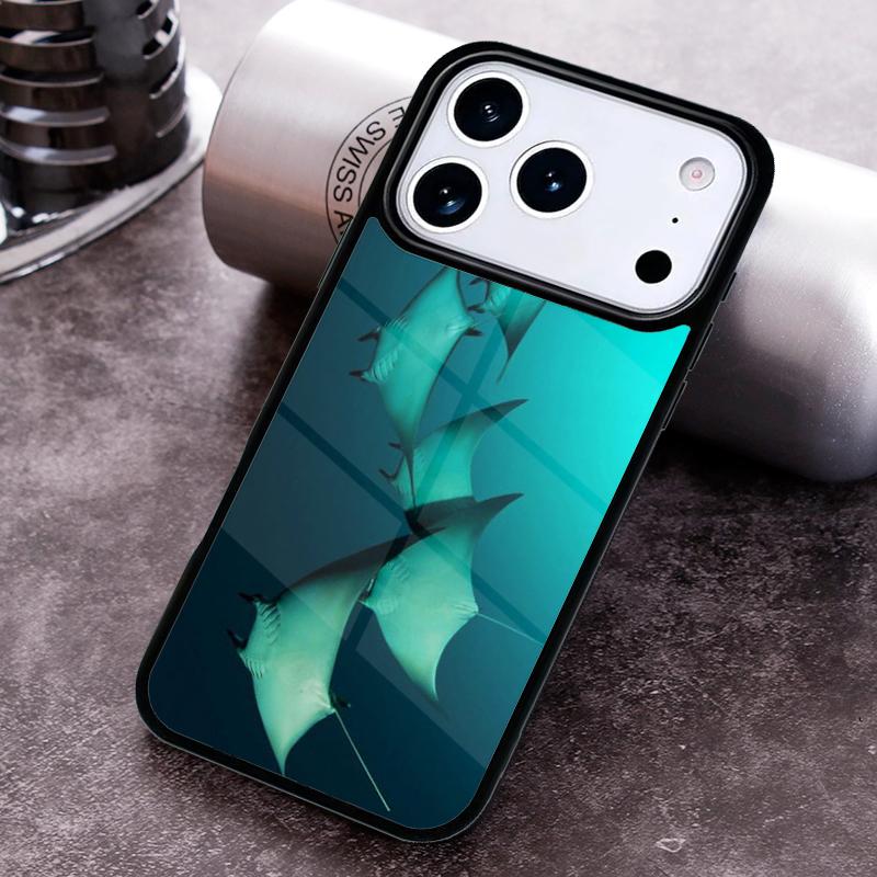 Animal Manta Ray Phone Case For iPhone 17 16 15 14 13 12 11 Pro Max Plus 17Air Soft Silicone Cover