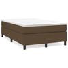 3144410 vidaXL Lit à sommier tapissier avec matelas Marron foncé 120x200 cm