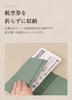 Original Genuine Cowhide Leather Passport Fits Airline Tickets [LIB] Water-Repellent Case, Unisex, Multifunctional, (Hole Black)