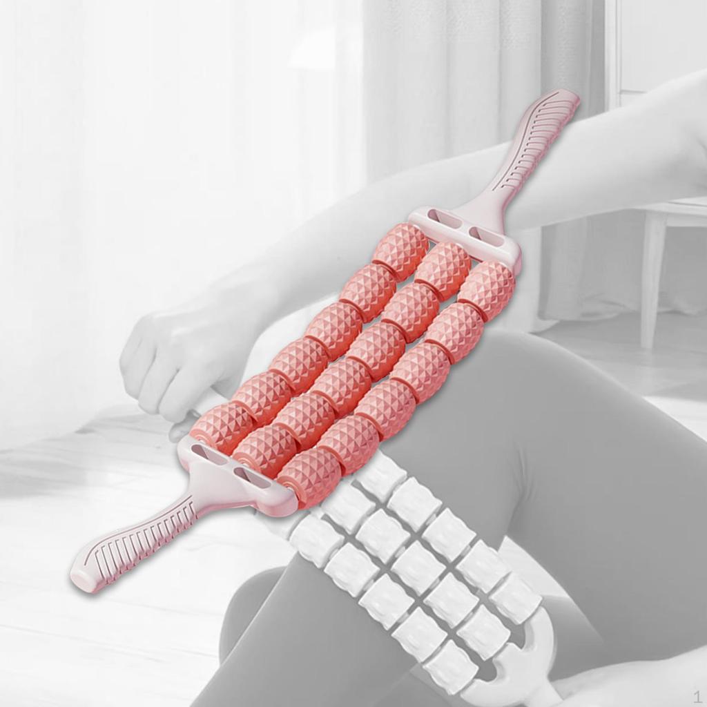 3 Row Massage Device for Leg and Back Relief, Manual Tool Body Areas