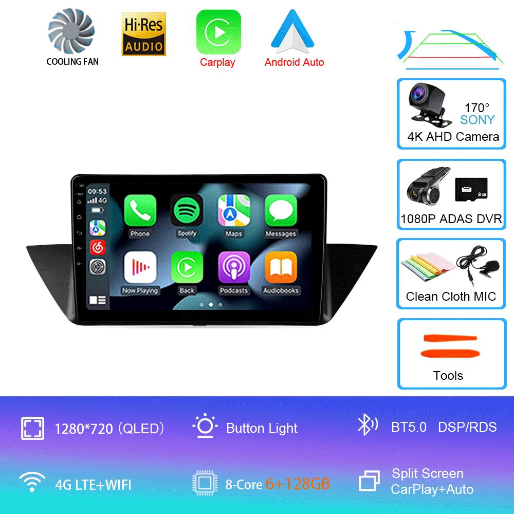 Car Radio Android14 Carplay For BMW X1 E84 2009 2010 2011 2012 Navigation GPS Multimedia Player WiFi+4G Stereo Auto DSP Video BT
