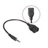 3 5 Mm Male Audio Adapter USB Flash Drive Reader Cable AUX Plug Extension Cable (Black 20 Cm) Car Interior Accessories