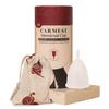 Carmesi Menstruationstasse für Frauen | Mittlere Größe - Mit kostenlosem Beutel | Reizungsfrei, Juckreizfrei, Geruchsfrei | 8-10 Stunden Auslauf-freier Komfort | 100% Biokom