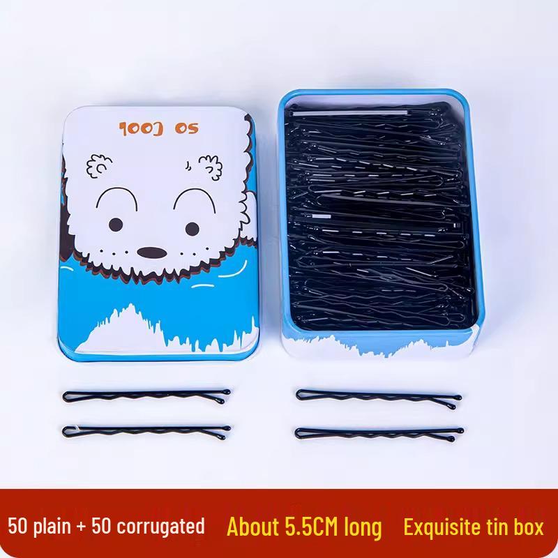 

Новое поступление: Черная утолщенная стальная заколка - надежный боковой зажим для челки