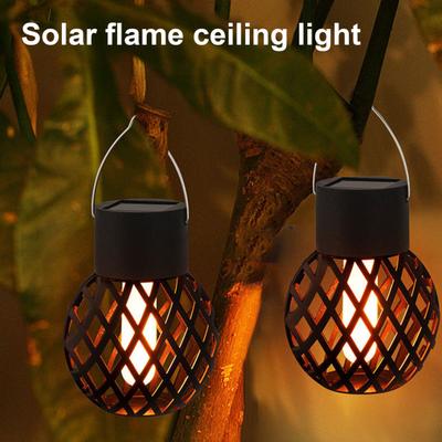 Solar-Mini-Hängeflammenlicht, einfach zu installieren, wasserdicht, automatisches Ein-/Ausschalten, energieeffiziente LED-Solarlaterne, Gartendekoration