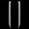 Fashion Personalized Long Tassel Diamond Earrings, Two Rows of Long Tassel Versatile, Earrings and Earrings.