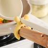 3 Stück Silikon Topfgriff Hitzebeständig Spatelhalter Rutschfest Utensilienklemme Anti-Überkochen Überlauf Dampföffnung Küchenorganisator Kochzubehör