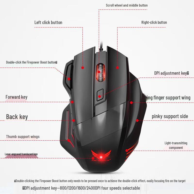 G200 Wired Ergonomic Gaming Mouse