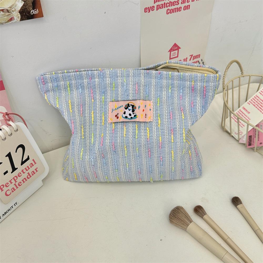 Fashion Woven Makeup Bags Women Cosmetic Bag Clutch Bag Skincare Organizer Makeup Pouch Travel Cosmetic Organizer Wash Bags