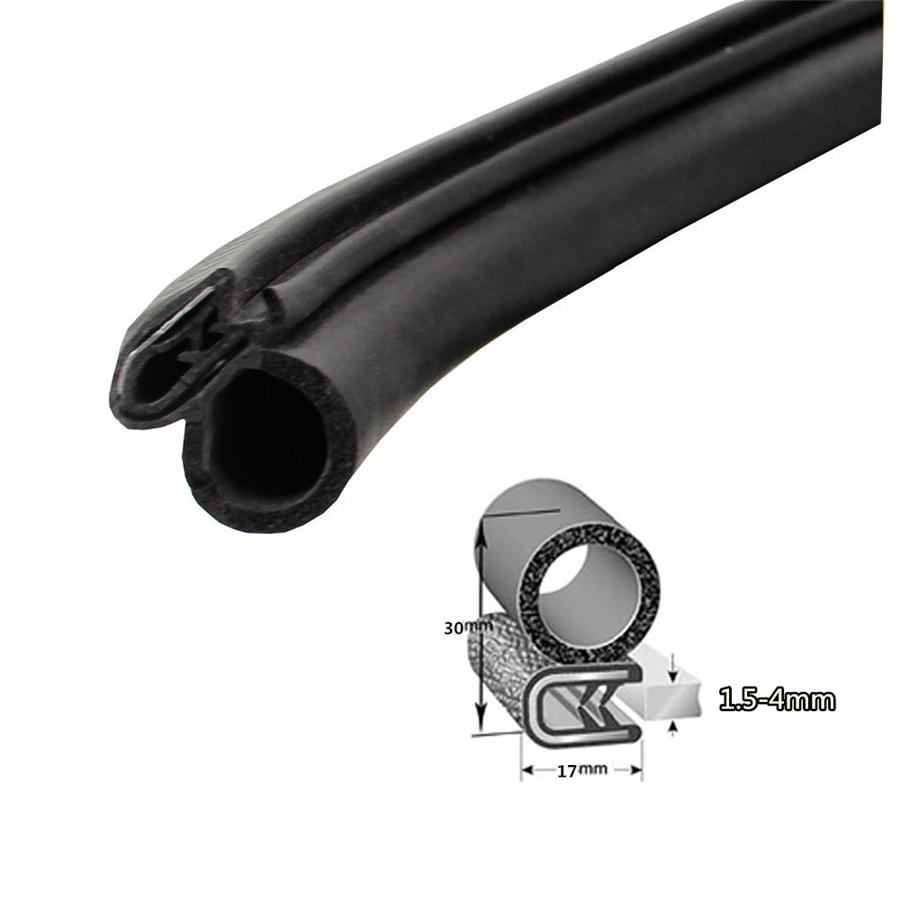 3 Meters 30mm Universal Door Edge Trim Protector Guard Hardwearing Car Auto Truck Ship Dustproof Rubber Seal Strip With Steel Sheet
