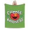 S-Sesame Street Elmo Cookie Wool Blanket Sesame Street Cartoon Comedy Funny Throw Blanket for Home 125*100cm Bedspreads