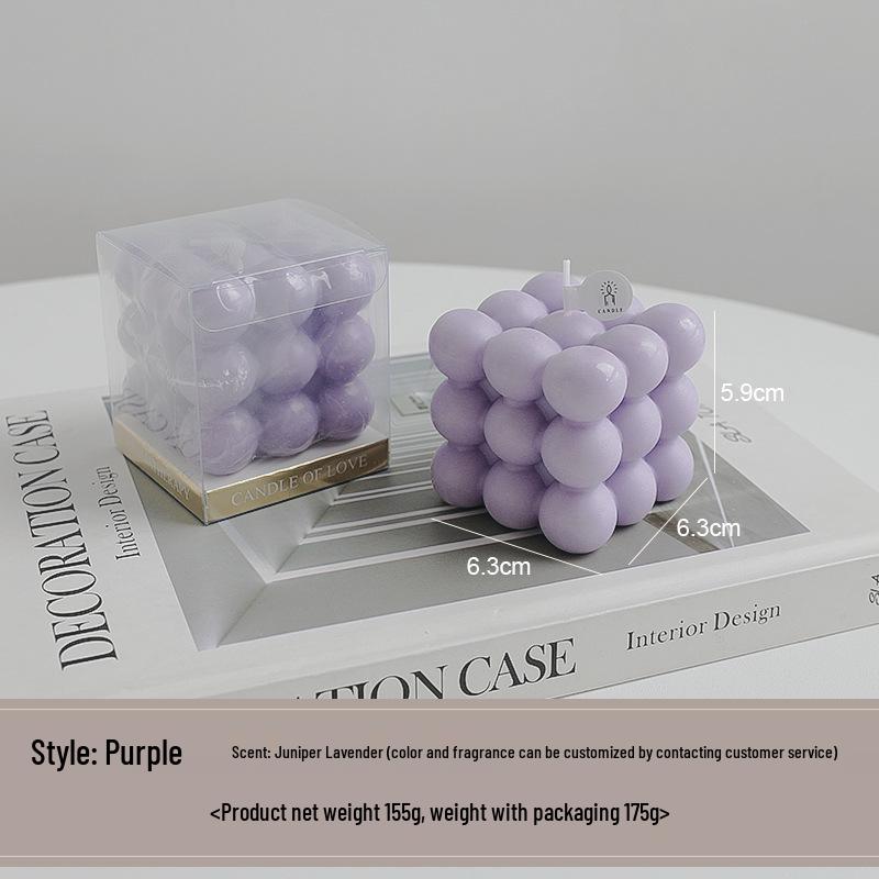 High-End Customizable Scented Candle Rubik's Cube Ornament Gift