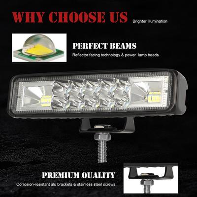 2 stk 6 Tommers LED Pods Light Bar 60W LED Arbeidslys Bar Driving Tåkelys Vanntett Flom og Spot