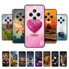 Shockproof Funda For Xiaomi Redmi A4 5G Case 6.88" Soft TPU Silicone Phone Cover For RedmiA4 2024 A 4 Capas Printed Heart Flower