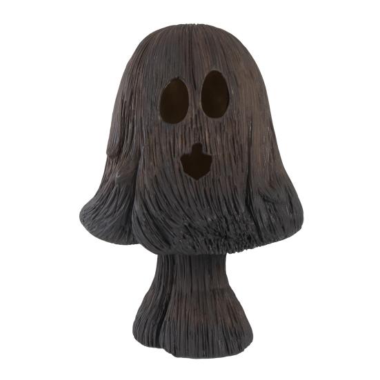 Halloween Mushroom Light Spooky Ghost Mushroom Night Light Resin Table Lamp with Warm Light for Home Mantel Shelf Tabletop Indoor Decor