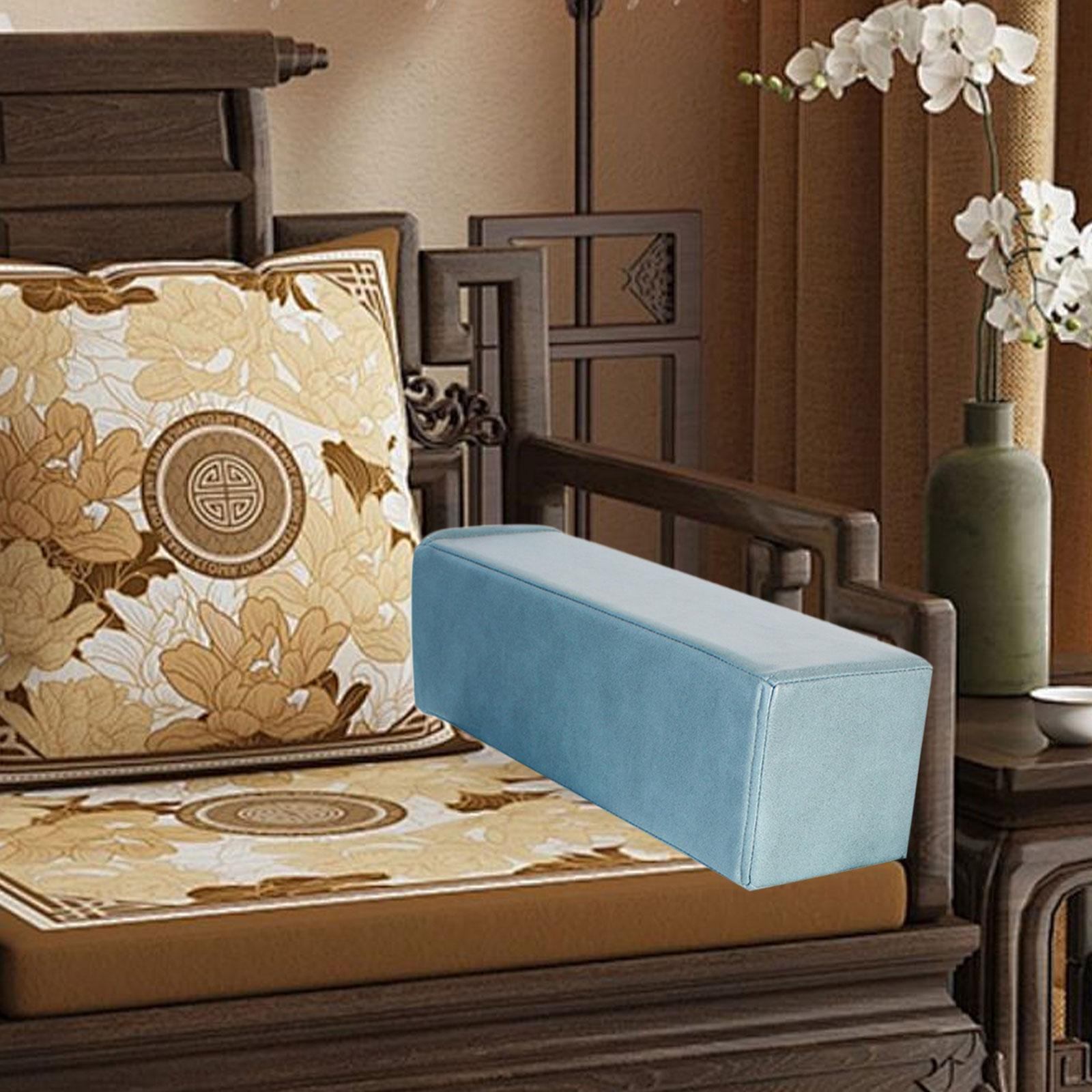 Couch Arm Rest Resistant Removable Cover Soft High Density Foam Sofa Pillow for Home Bed Blue 2529₽