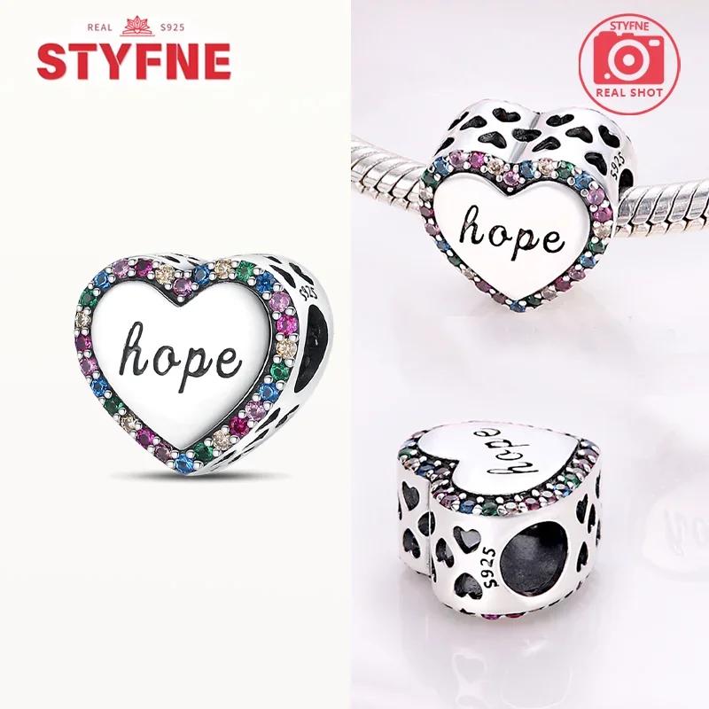 Copperromantic Heart Series Charms Hope Lovecopper Beads Fit Original Bracelet Diy Fine Jewelry Gifts For Women Making