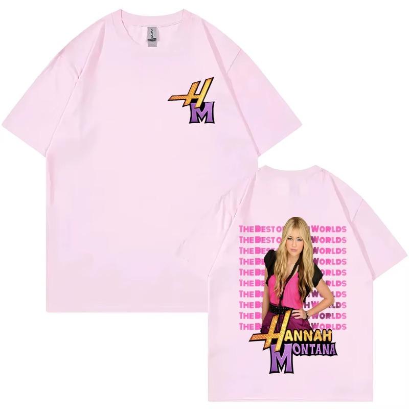 Hannah Montana Music Tshirt Suitable for Both Men and Women Summer Casual Shorts Trendy Hiphop Aesthetic Tshirtstreetwear