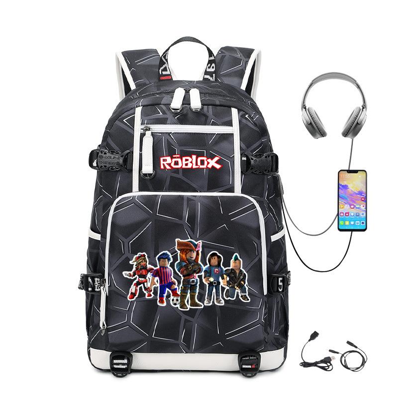 Cartoon Game Merchandise With Usb Hiking Bag College Students Outdoor Travel Large Capacity Backpack Bag