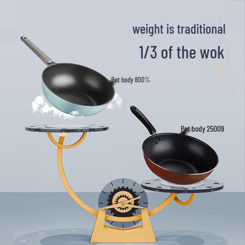 COOKER KING Non-stick Stir-fry Wok with Steamer