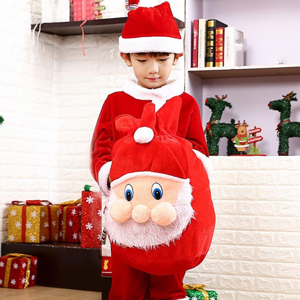 Velvet Christmas Gifts Bag Santa Claus Gifts Storage Pouch Exquisite Plush Candy Bags  Friends