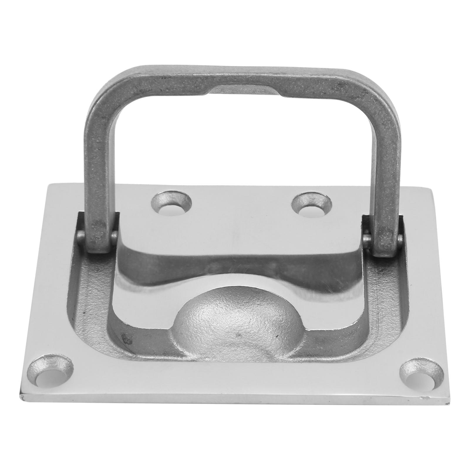 76mm Flush Pull Handle Square 316 Stainless Steel Polishing Lifting Ring For Boat Deck Hatch Cabinets