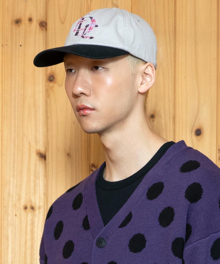 XTONZ Xta090 Check Graphic Cotton Ball Cap (Gray)