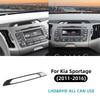 Carbon Fiber Style Center Console Frame Sticker for Kia Sportage SL 2011-2016 LHD RHD Interior Trim Decal