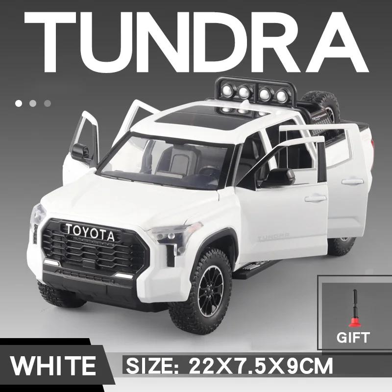 

Large 1:24 Toyota Tundra SUV Model Car Diecast Miniature Metal Car Off-Road Vehicle Collection Sound Light Children Toy For Kids