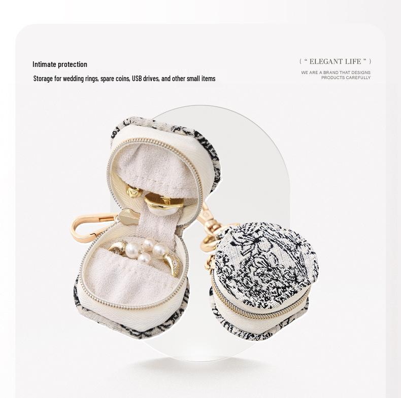 Portable Mini Jewelry Box for Travel - Holds Pendants, Earrings, Studs, Rings, and Small Ornaments